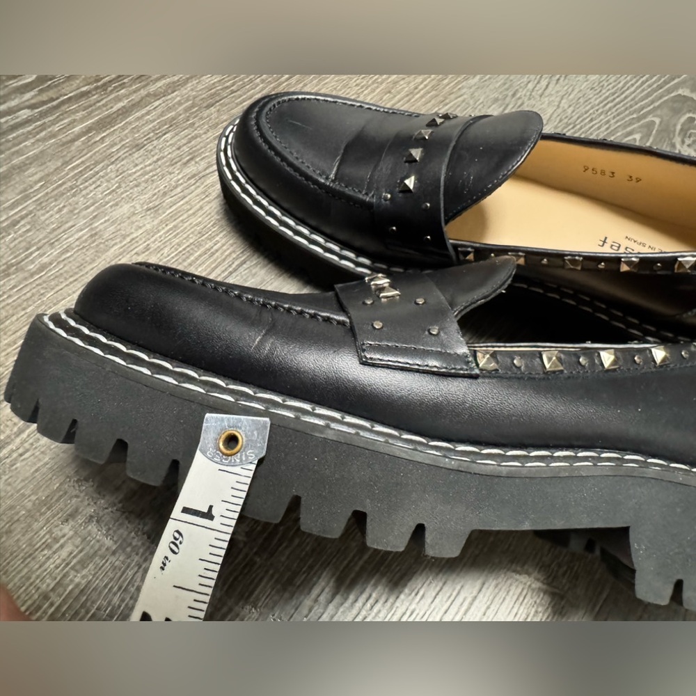 Anthropologie Jon Josef Gabby Loafers Platform Studded Sz 39 (Eur) / 9 US. EUC! - Picture 13 of 15